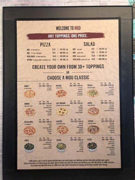 Mod pizza (pikesville) menu  Find a location near you